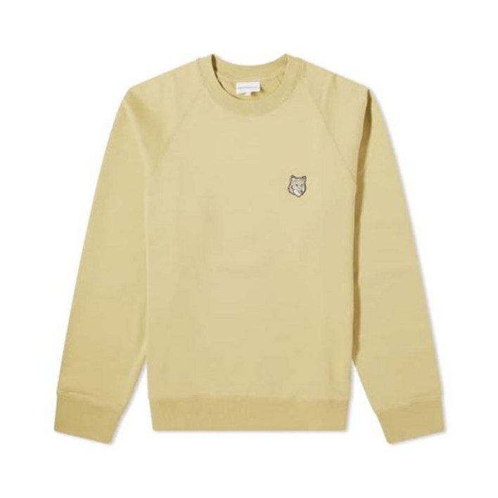국내매장정품 메종키츠네 남성 맨투맨 BOLD FOX HEAD PATCH OVERSIZE SWEATSHIRT MM00304KM0001P357 볼드 폭스헤드 패치 오버사이즈