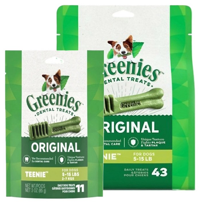 그리니즈 덴탈껌 티니 오리지널 43p11p54p 소형견용 강아지 치석제거껌