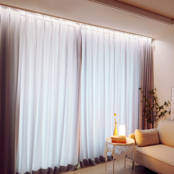 헤이홈 전동 커튼 자동 안방 거실 커텐 스마트 셀프 설치 시공 길이 조절 이지핏