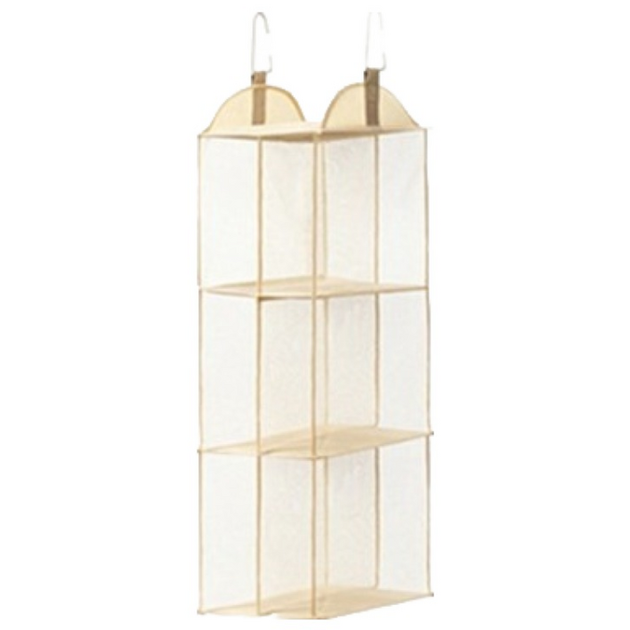 솔브리빙 칸막이 수납 가방 정리대 6칸, 베이지, 1개