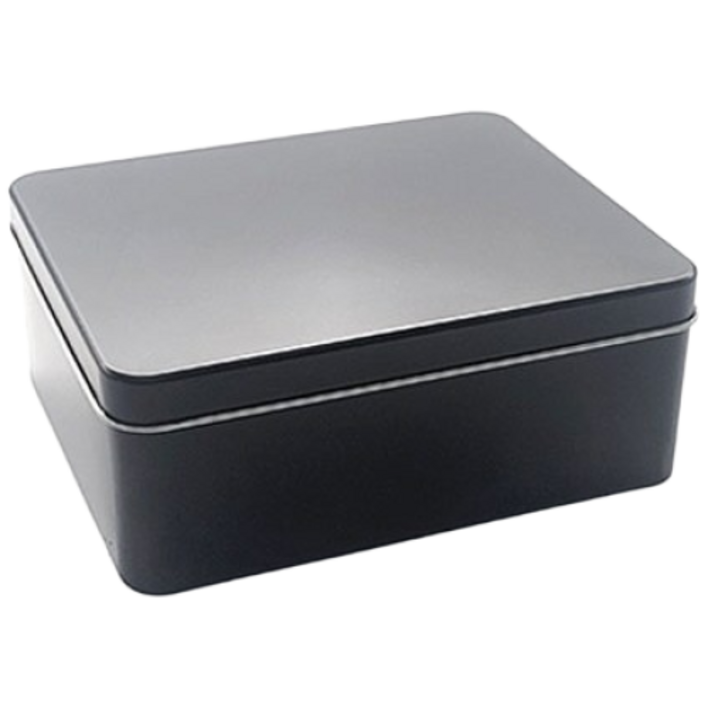 사각깡통 S055-2 은색/흰색/검정색 틴케이스,대형 틴케이스, 미니 틴케이스, 원형 틴케이스, 철필통, 원통, 정리함 케이스, 틴케이스 쿠키, 철제 케이스, 검정, 1개