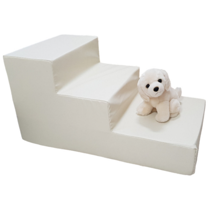 8DECO 강아지계단 애견계단 펫스텝 모음 1단2단3단4단 (커버+솜포함) ce4, 아이보리 방수, 1개