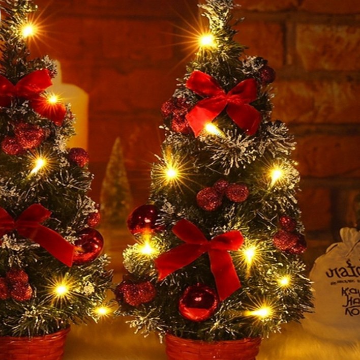 5시건 당일출고 11 반짝반짝 LED 미니트리 크리스마스 풀셋트 당일배송, 레드40cm레드40cm