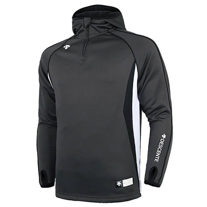 DESCENTE S442WZHD01 데상트 2017 기모 후드 풀오버 회색 후드티셔츠