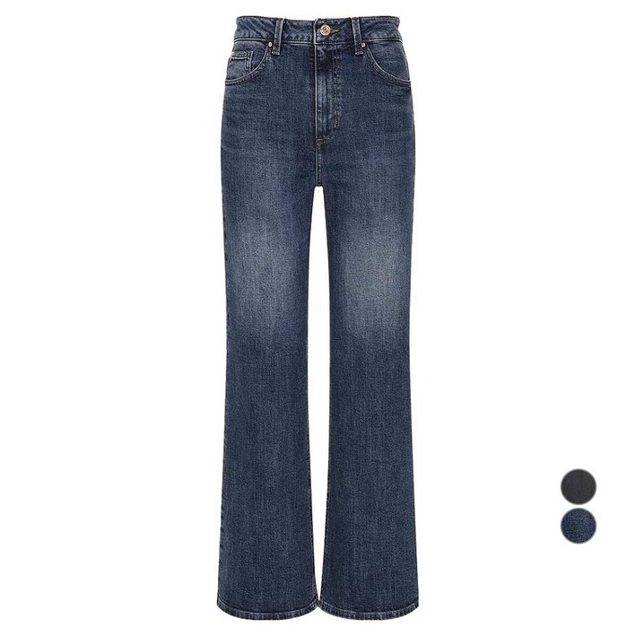 게스 여성용 와이드 데님 팬츠 사계절용 YO3D0135