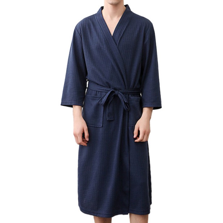 힙앤바디 남성용 호텔가운 XL, 네이비, 1개 힙앤바디 남성용 호텔가운 XL, 네이비, 1개