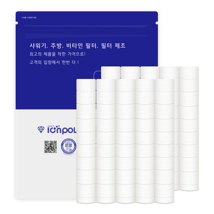 이온폴리스 바디럽 퓨어썸 샤워기 호환필터 10p, 1세트, 이온폴리스 바디럽 퓨어썸 샤워기호환필터