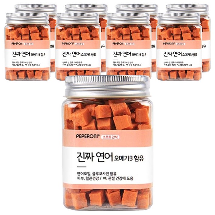 페페로니 강아지 진짜 오메가3 져키, 연어, 180g, 9개