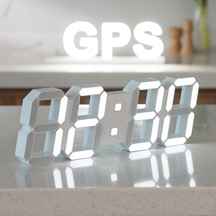 플라이토 위성 GPS 인테리어 LED 벽시계 38cm