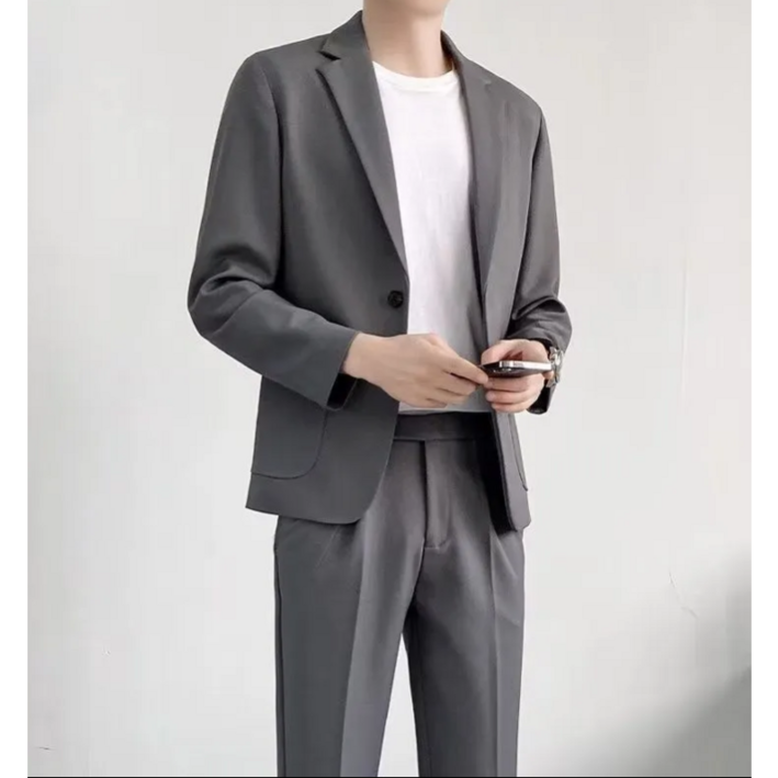 SHINGMEI 세미정장 남자 박시 정장 상의하의