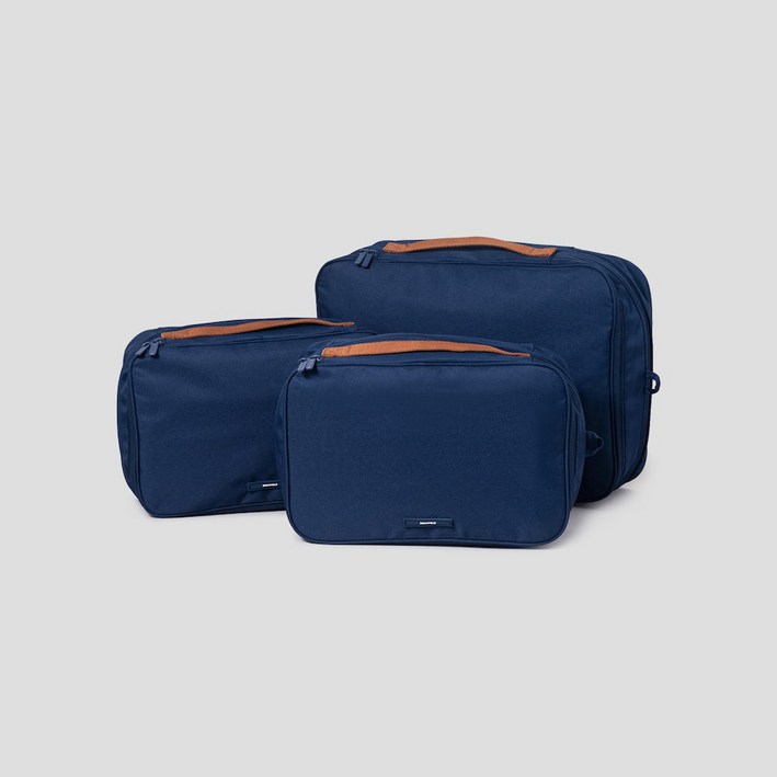 [빈폴ACC]어웨이 압축 파우치 3종 세트 - 네이비(BE57D4M49R)