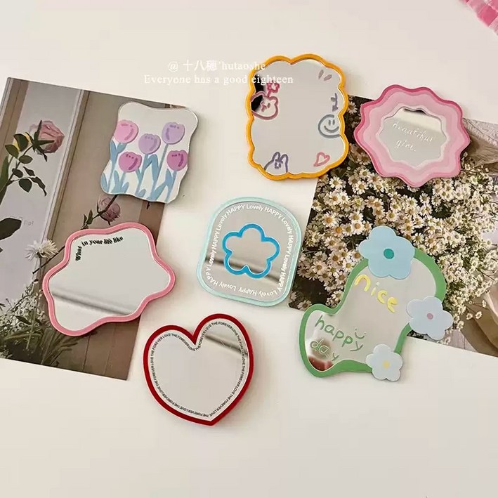 감성 일러스트 거울 냉장고 자석