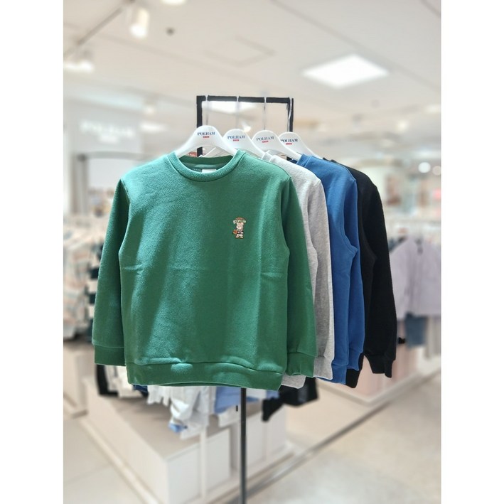 폴햄키즈  공용 플리스 기모 맨투맨 25신상세일 PKF4TR3811