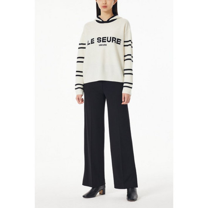 [보브]후디드 스트라이프 니트 풀오버7124450103 537318