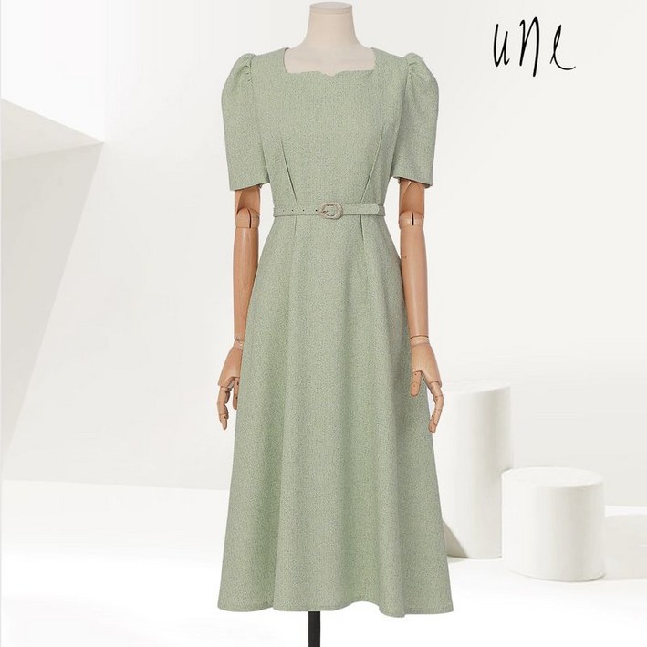 윈une벨트set아웃다트플레어퍼프원피스