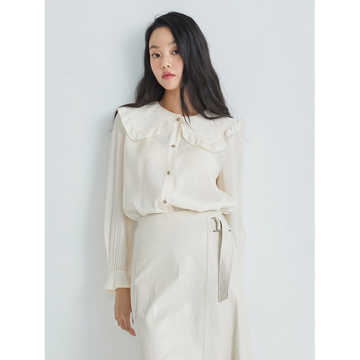 [국내매장 정품] 나이스클랍 빅카라 언발 블라우스 N232MWB313 662503