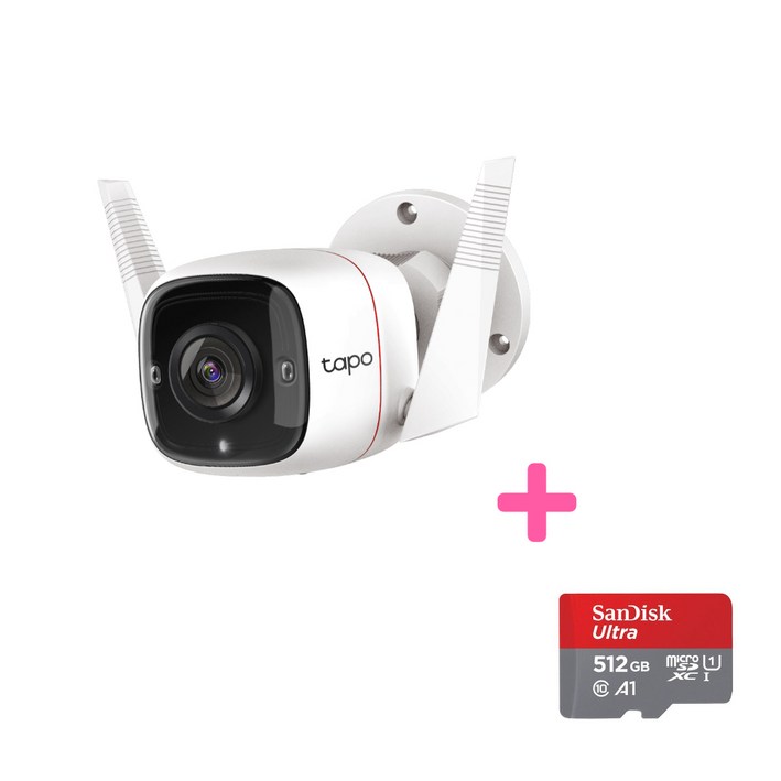 티피링크 Tapo C320WS 홈CCTV Micro SD 카드 512GB 실외,가게,공장