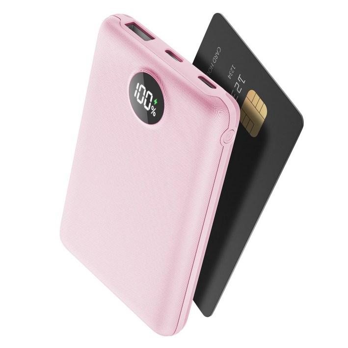 UOOFON 고속충전 미니 보조배터리 10000mAh  PD 22.5W QC3.0  LED 잔량표시 포켓 휴대용+20W C타입 케이블