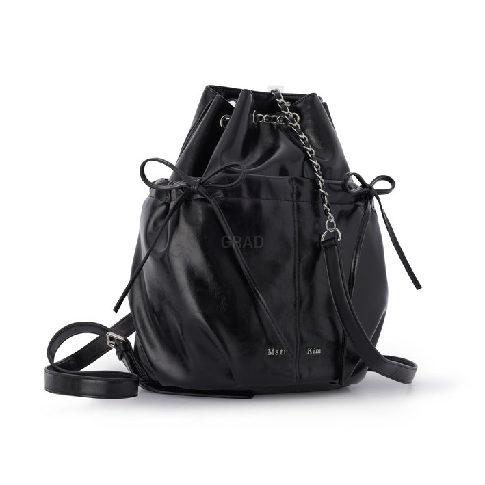 당일발송 마뗑킴 드로우 스트링 리본 백팩 여성 가방 MK249OBG068M + GRAD 정품보증택