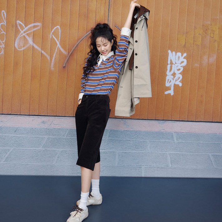 JJ지고트 멀티 스트라이프 셔츠 칼라 티셔츠 GR9A0TSJ21 338825