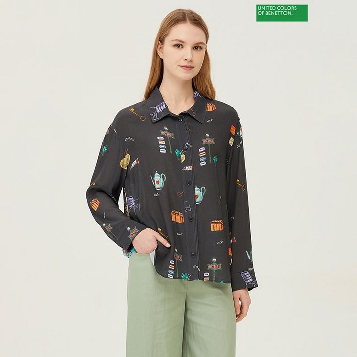 베네통 라움 블라우스 BABL03411