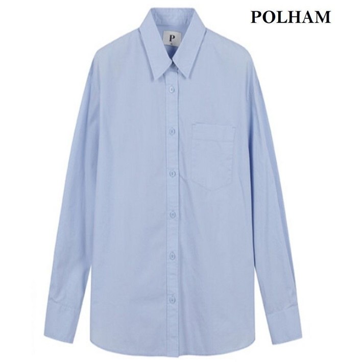 폴햄 POLHAM 여성 컬러 긴팔 포플린 셔츠 PHF2WC2023