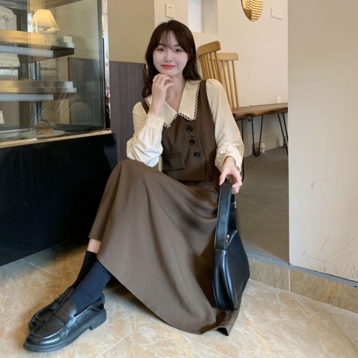 HANLIN 가을 겨울 여성 하객룩 롱원피스  06T08I