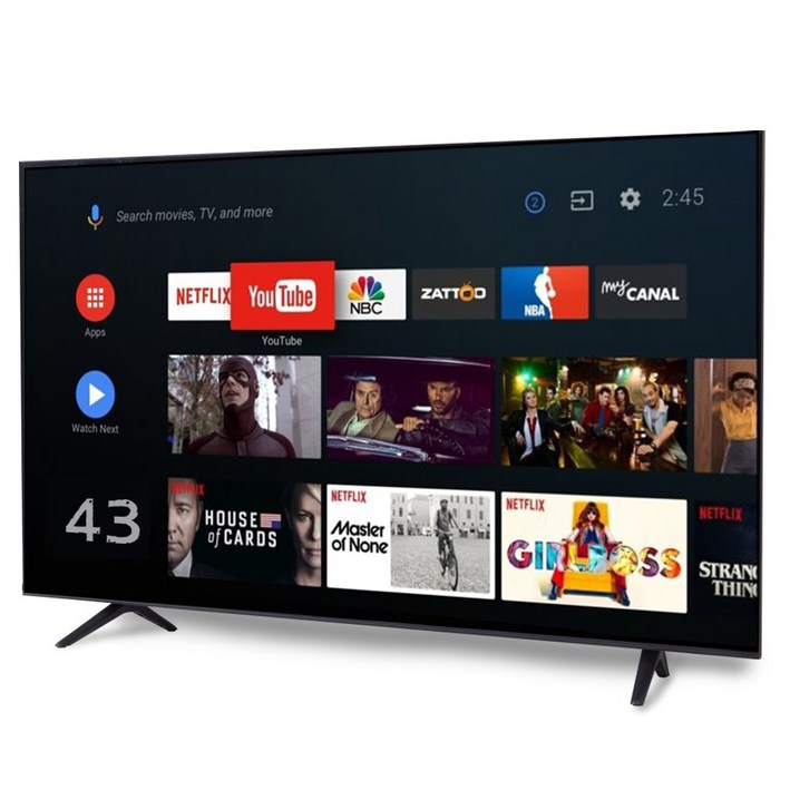 익스코리아 43TV 109cm 4K UHD 구글 스마트TV SGA43UEX1 안드로이드HDR