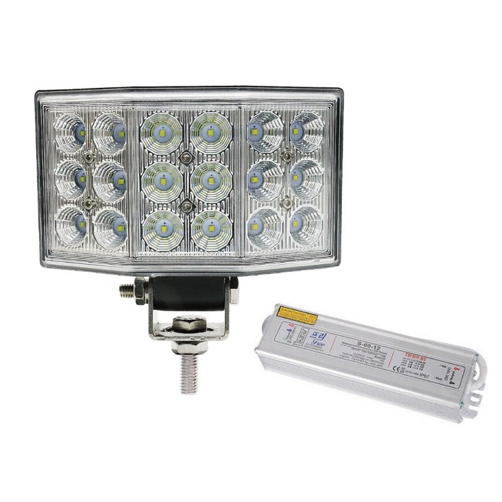 WL-54 LED 작업등 54W 확산 차량용 선박용 차량 써치라이트 DC 12V 24V 야간 작업, 1개
