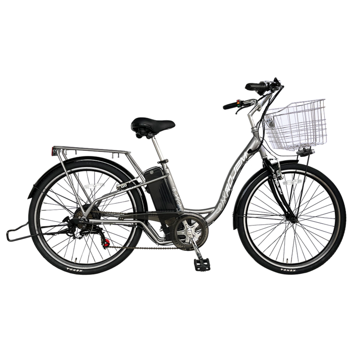 지멘스 자전거지멘스 로젬 26인치 가성비 전기자전거 7단 36V 350W 일상용 출퇴용 배달 자전거, 실버