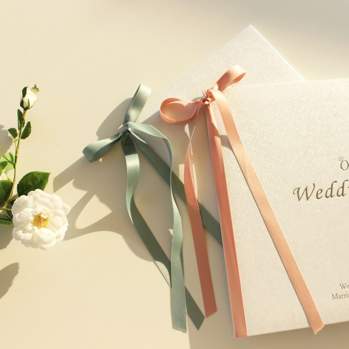 성혼선언문 혼인서약서 웨딩선언문 2권 셋트(핑크+민트) - 덕담 결혼식 케이스 웨딩 축사 선언문