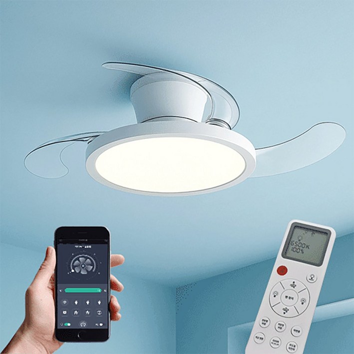 룩스램 LED실링팬 에어룩스팬방등 천장선풍기 접이식실링팬 선풍기방등 36인치 42인치 삼색변환 밝기조절
