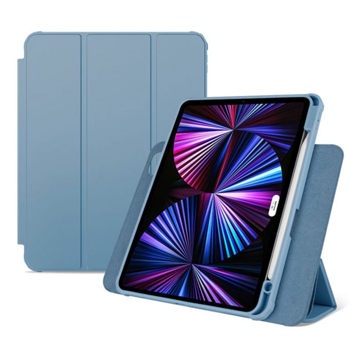 VISBYH 아이패드 프로 4세대 3세대 11인치 펜슬수납충전 스마트커버 케이스