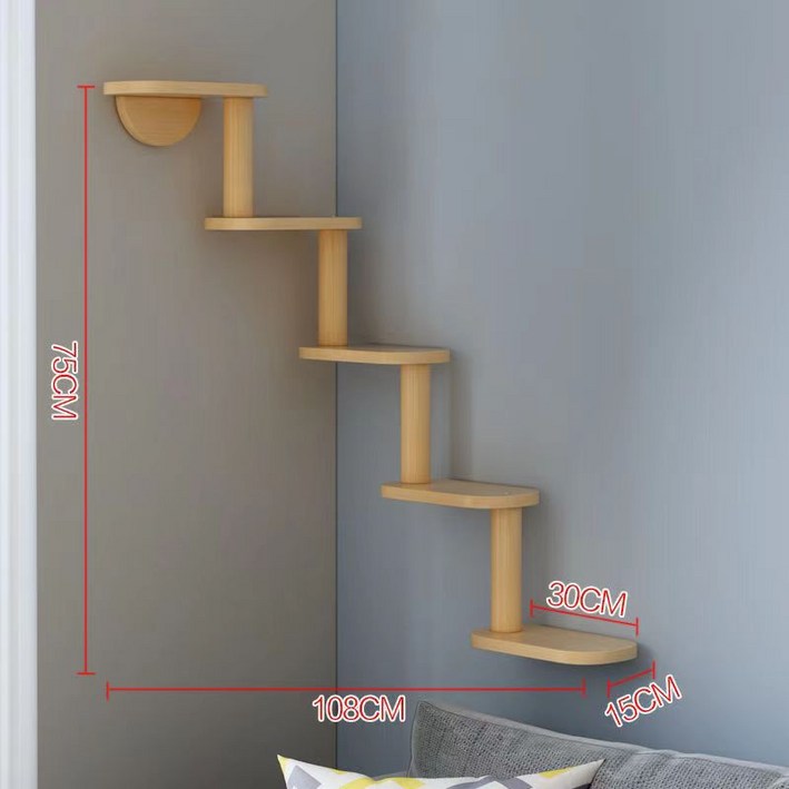 고양이 캣워커 구름다리 계단 원목 캣워크 캣타워 장난감 스크래쳐