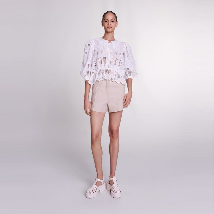 마쥬 오픈워크 자수 블라우스DK1045137