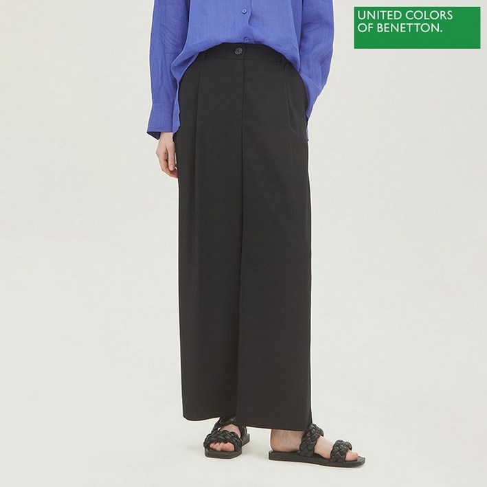 베네통 아울렛 르네 핀턱 팬츠 BAPT61331BK 2367132