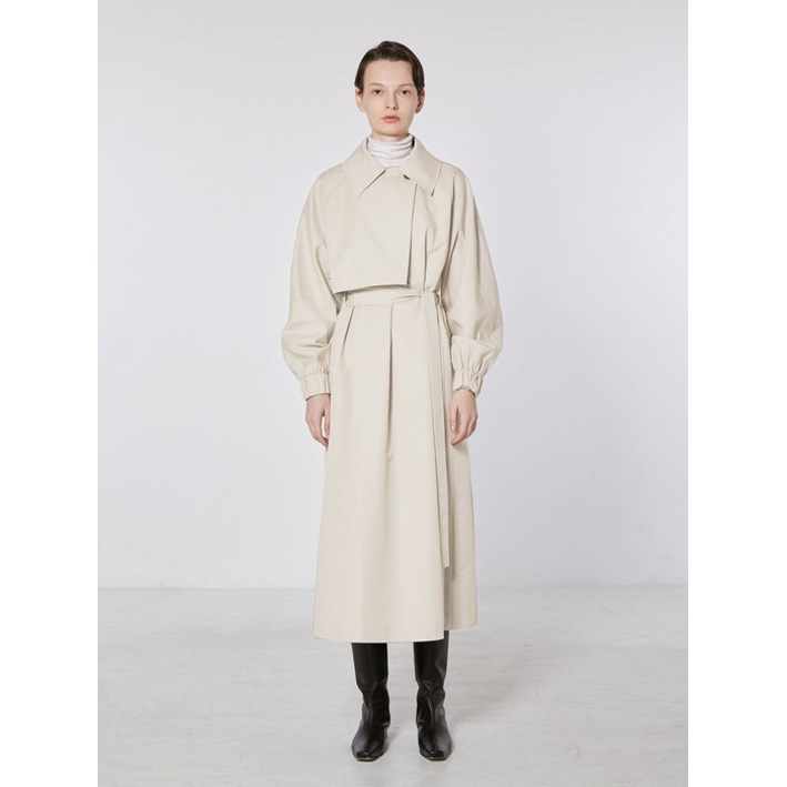 MOHAN TOF BUTTON TRENCH DRESS CREAM
