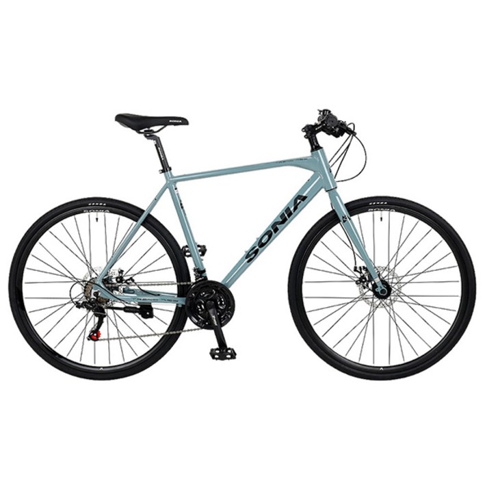 ATECX 소니아 트랜드 700 하이브리드 자전거 시마노 알루미늄 완조립, 1개, 180cm, 파스텔블루/490/완조립