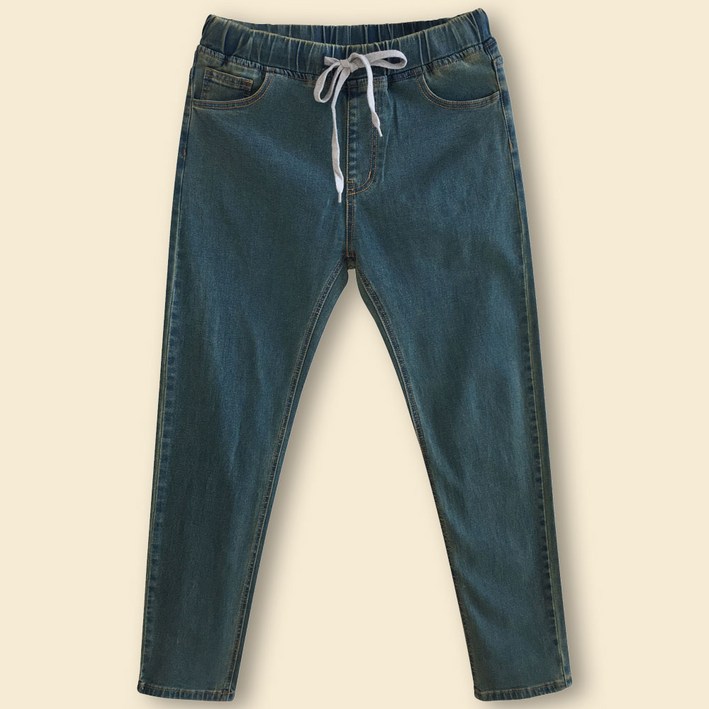 벙커벙커 남자 스판 좋은 사계절용 빅사이즈 밴딩 청바지