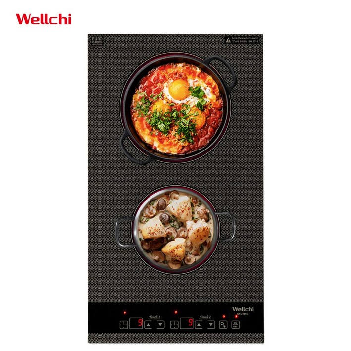웰치 KR 210TC - 웰치 하이라이트 2구 매립형 빌트인 쿡탑, KR-210TC, 빌트인
