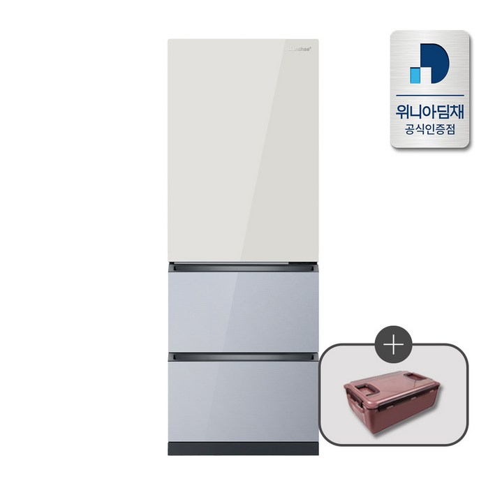 [위니아 딤채] 3도어 330L 스탠드 김치냉장고 EDT33JBPIENT 샤인베이지 노바실버 전국무료설치
