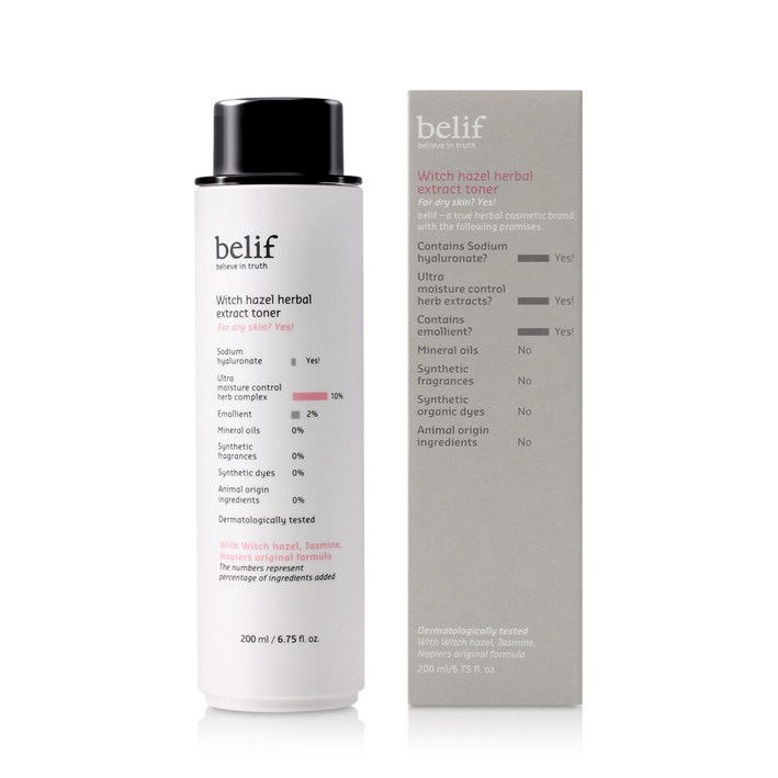 빌리프 위치헤이즐 허벌 익스트랙트 토너 건성 피부, 200ml, 1개