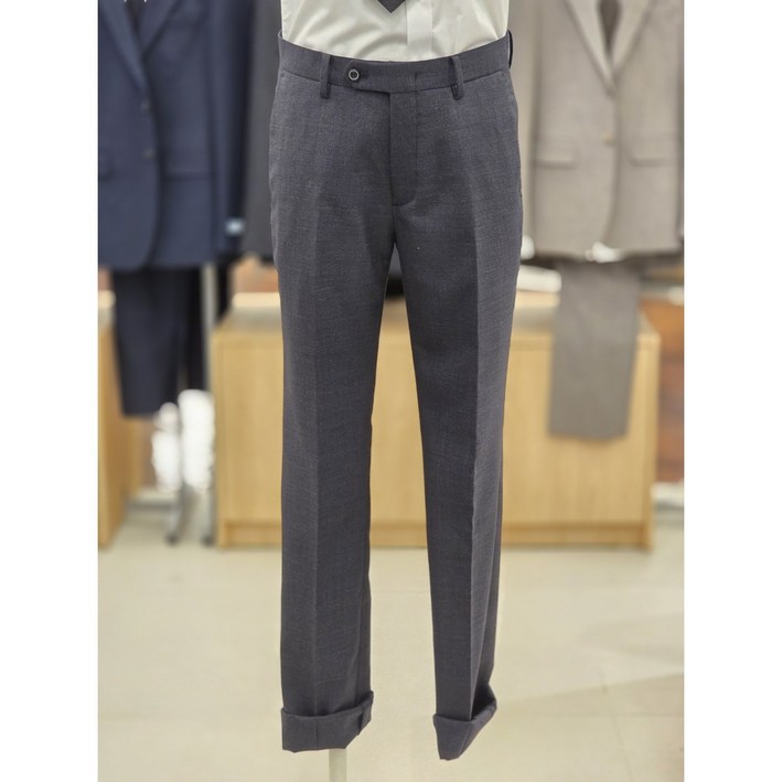 킨록바이킨록앤더슨 차콜 울혼방 마이크로 패턴 스트레치 정장바지 팬츠 NFJ155