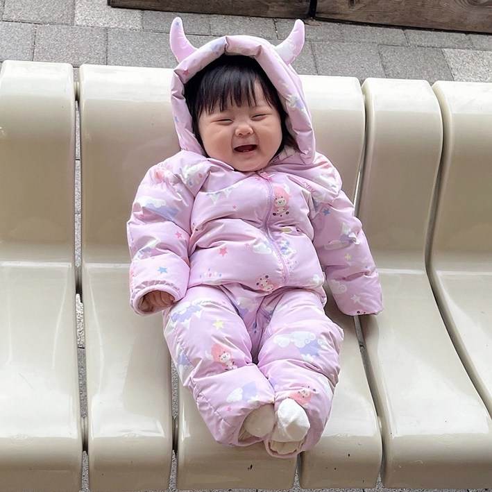백화점 정품 블랙야크키즈 24년 FW 신상 귀여운 전판 그래픽이 매력적인 베이비 다운우주복 BKO버트다운우주복4 242672