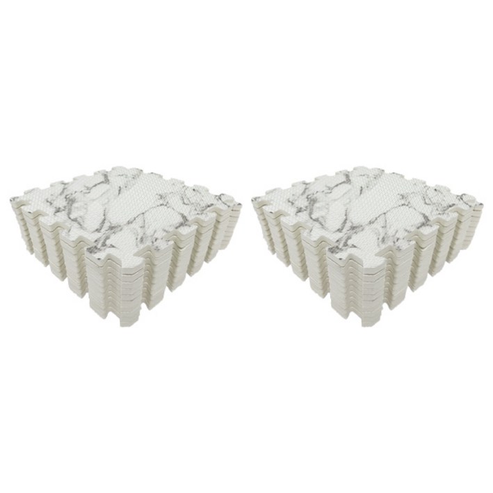 케이알펫츠 반려동물 두꺼운 방수 퍼즐 매트 10개입마감재20P, 2세트, 30x30cm x 대리석무늬 2세트 x 10개입