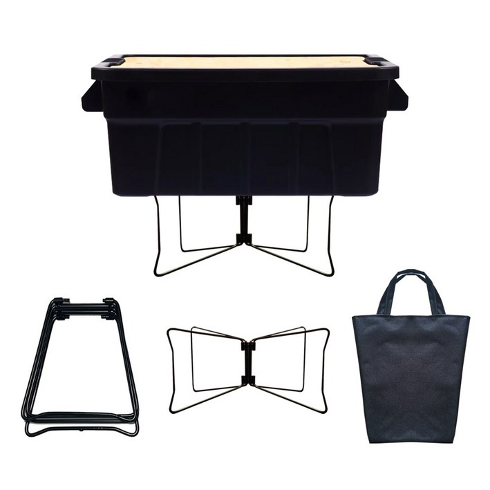 다잡 멀티 스탠드 쿨러 캠핑박스 쉘프컨테이너 알루텍 접이식 받침대 거치대 유니버셜, 실버, 1개