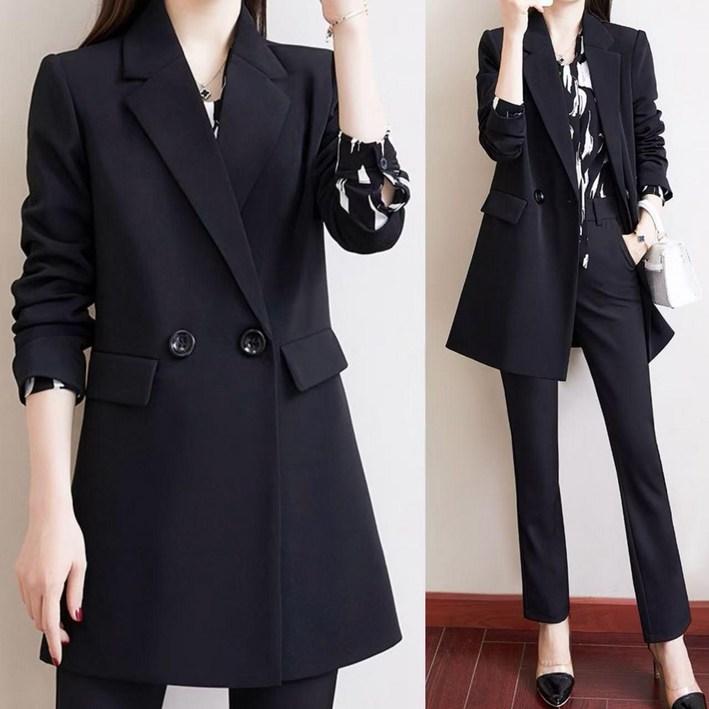 에쥬아 롱 정장자켓 빅사이즈 하객룩 오피스룩 정장 아우터