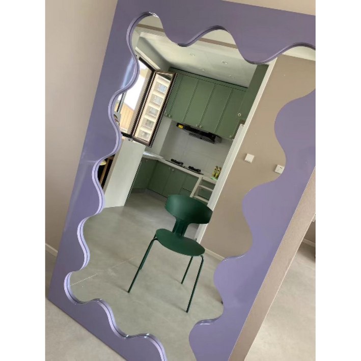 전신 거울 Espelhos 물결 현대 디자인 하이 만들기 홈 미적 장식 모양의 펑키 스타일 미니멀리스트 엔드, 110x180cm D, 1개