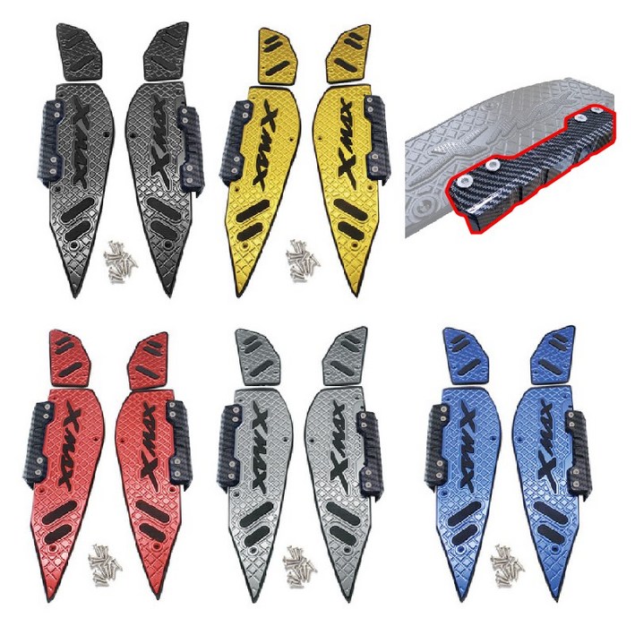 XMAX300 발판 튜닝 페달 패드 플레이트 로고 2017 2025 신형 엑스맥스