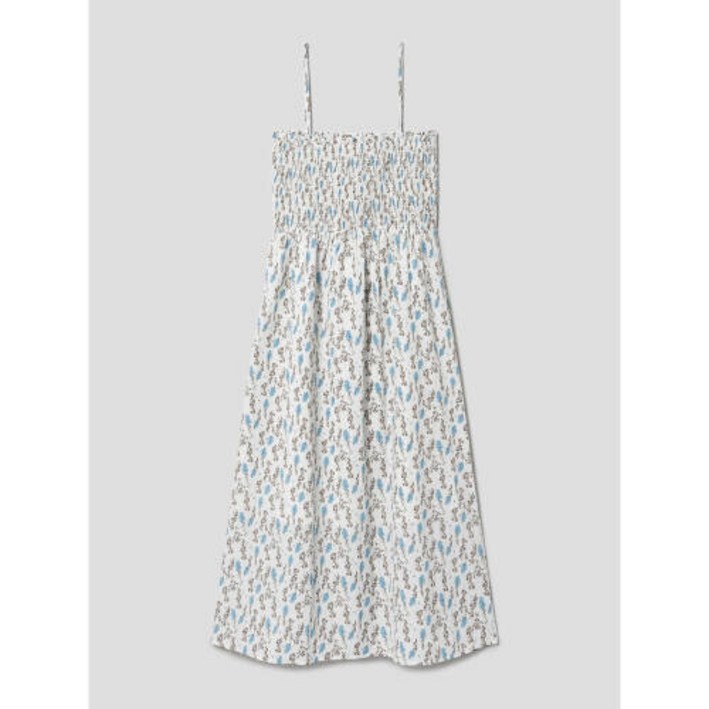 에잇세컨즈 원피스 8SECONDS 플라워 패턴 스모킹 롱 화이트 324571AY31 AGI091 IJG723 치마